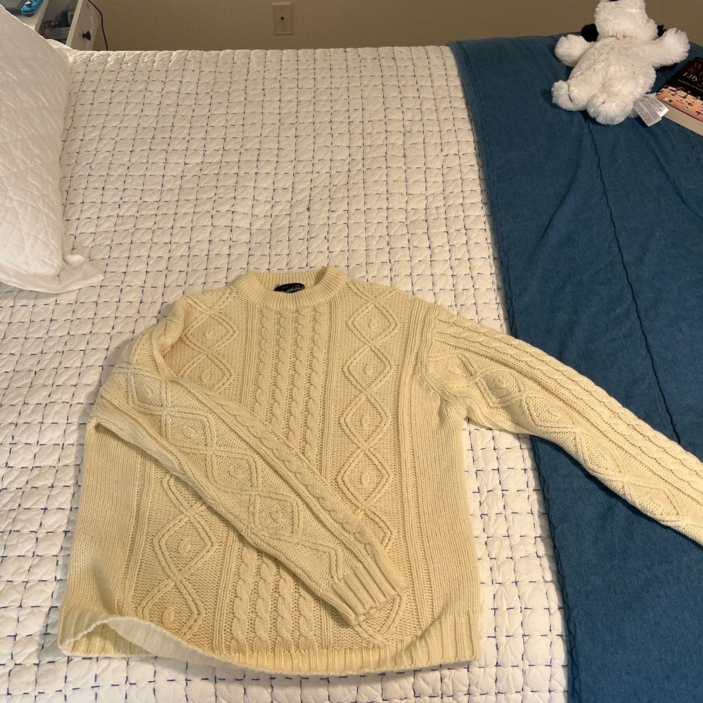 Vintage Cream Knit Sweater